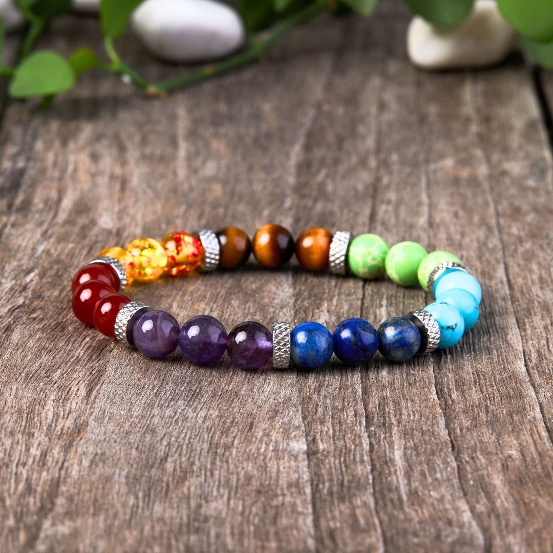 7 Chakra Stein Armband - Chakra Heilung - Bracelet - TaoTempel