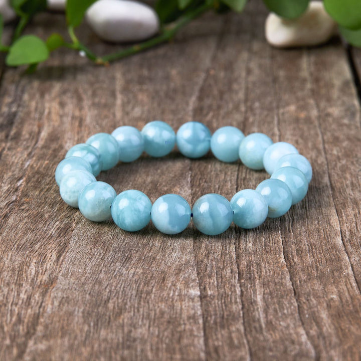 Blaues Aquamarin Armband - Erdend & Beruhigend - Bracelet - TaoTempel