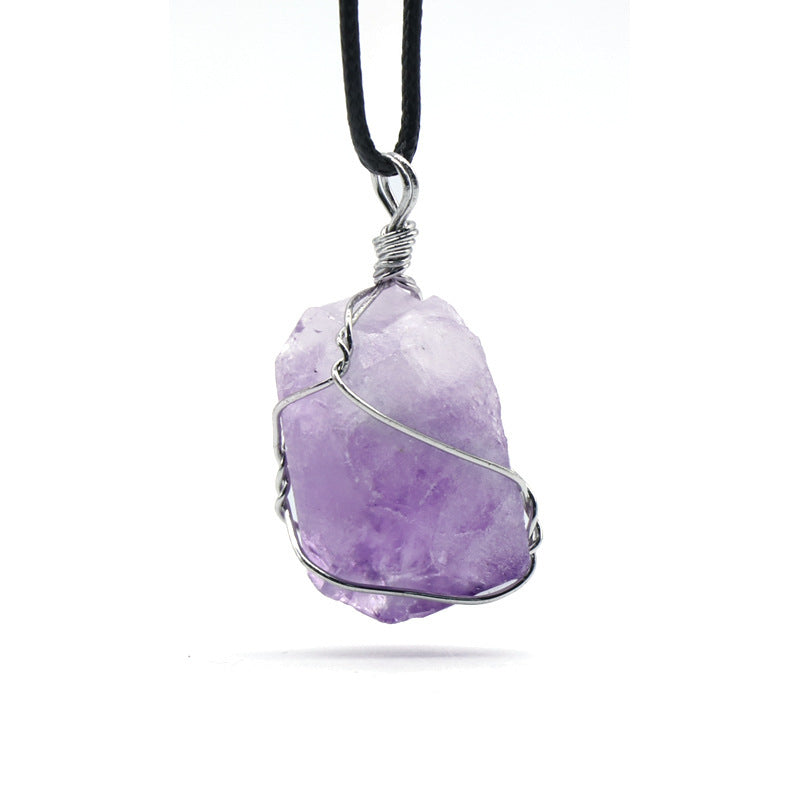 đ Roher Amethyst AnhĂ€nger Halskette - FĂŒr Klarheit & inneren Frieden - GRATIS - - TaoTempel