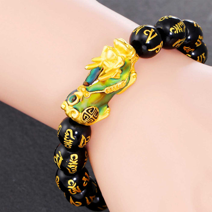 Farbverändernder Pixiu Obsidian Armand - Für Wohlstand - Bracelet - TaoTempel