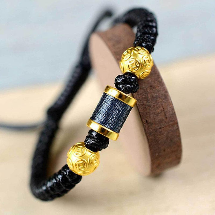 Armband mit chinesischen Münzen - Feng Shui Aktivator für Wohlstand - Bracelet - TaoTempel
