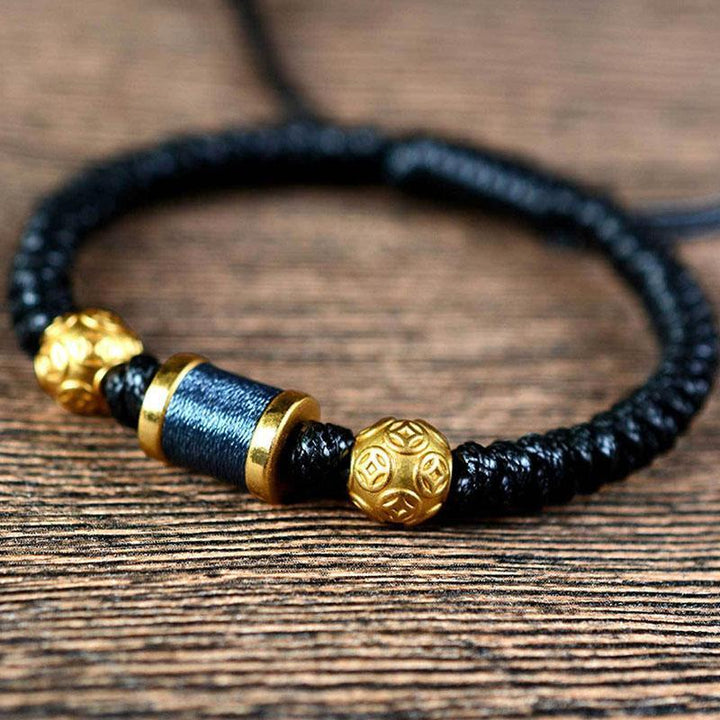 Armband mit chinesischen Münzen - Feng Shui Aktivator für Wohlstand - Bracelet - TaoTempel