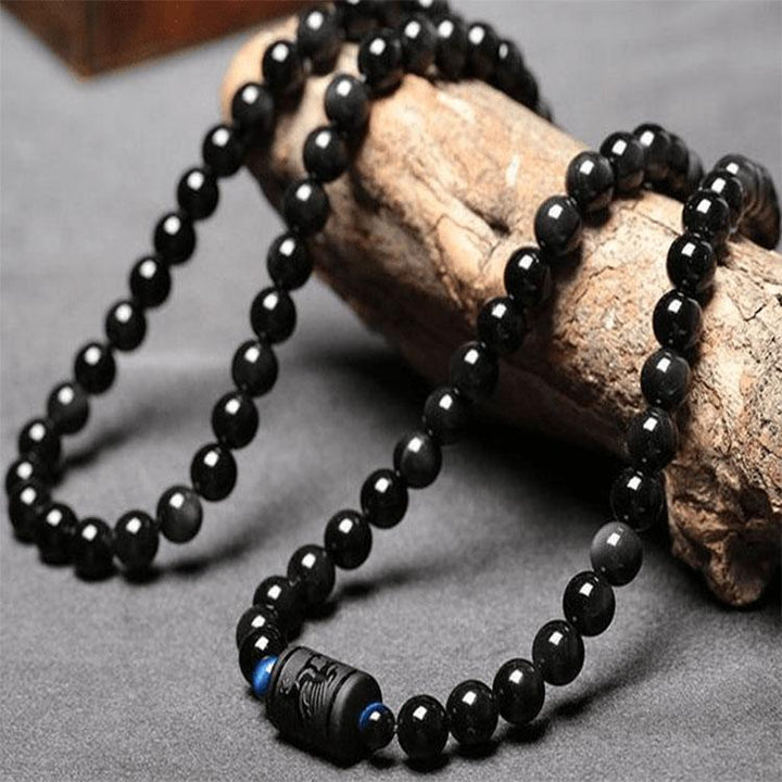 Drachen und Phoenix Obsidian Wickelarmband - Ehrlichkeit & Unendliche Liebe - Bracelet - TaoTempel