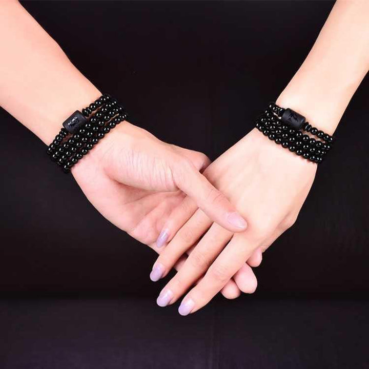 Drachen und Phoenix Obsidian Wickelarmband - Ehrlichkeit & Unendliche Liebe - Bracelet - TaoTempel