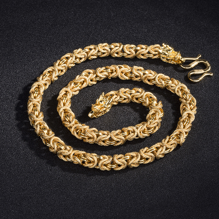 Ewiger Drache Gliederkette - Gold - Necklace - TaoTempel