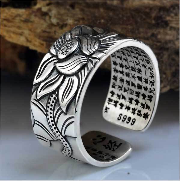 Ring mit Herz des Lotus Sutra - Ring - TaoTempel
