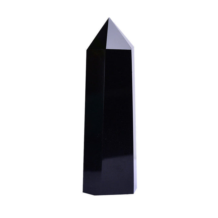 Schwarzer Obsidian Heilkristall Obelisk - Schutz Kristall - Stones & Crystals - TaoTempel