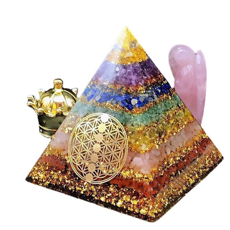 Sieben Chakra Heilende Orgon Pyramide - Home Decor - TaoTempel