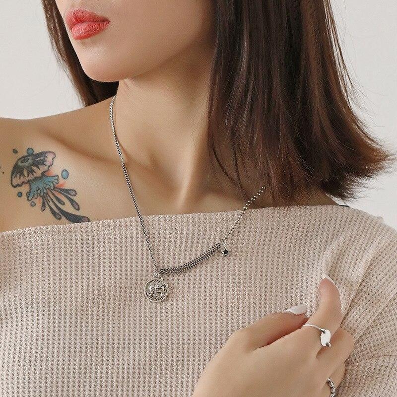 Silberne Elefanten Halskette - Glücksbringer - Necklace - TaoTempel