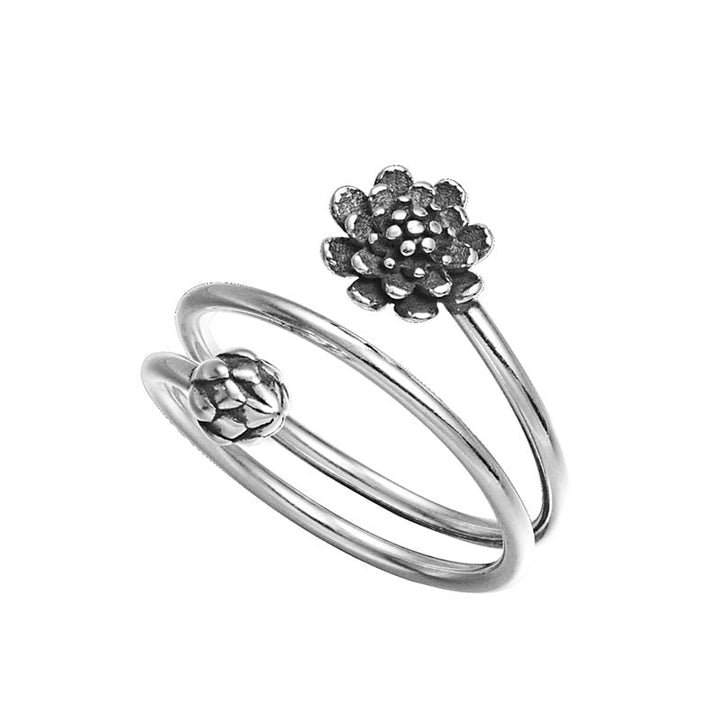 Silberner Lotus Ring - Ring - TaoTempel