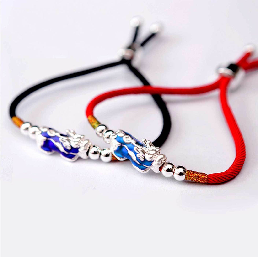 FarbverÀnderndes Pixiu Armband - Handgewebte Schnur - Bracelet - TaoTempel