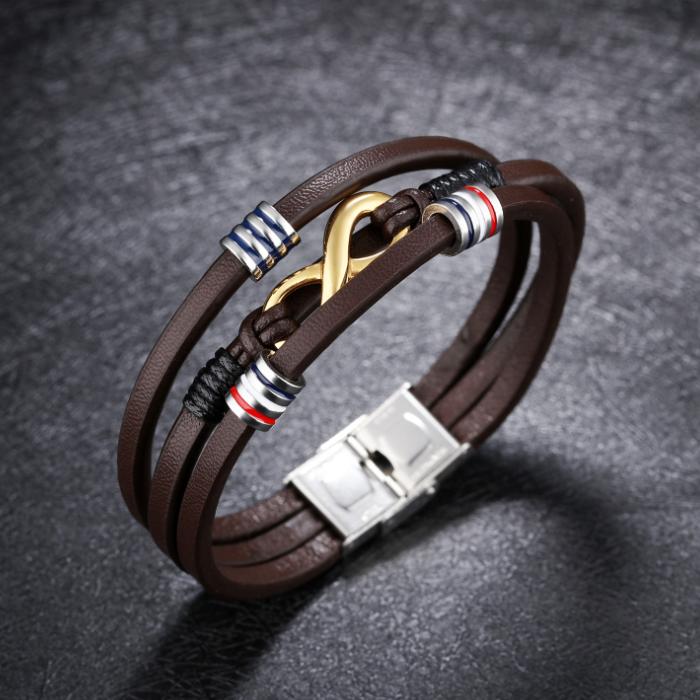 Unendlichkeitsarmband aus Leder - Unendliche Möglichkeiten - Bracelet - TaoTempel