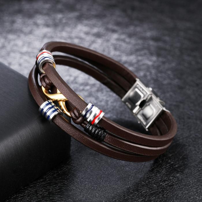 Unendlichkeitsarmband aus Leder - Unendliche Möglichkeiten - Bracelet - TaoTempel