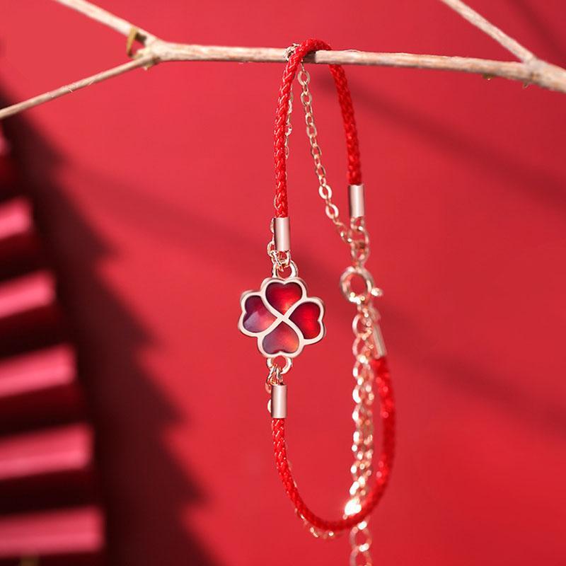 VierblĂ€ttriges Kleeblatt Armband - GlĂŒcksbringer - Bracelet - TaoTempel