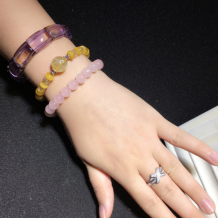Rosenquarz Liebes Armband - Liebe Inspirieren & anziehen - Bracelet - TaoTempel