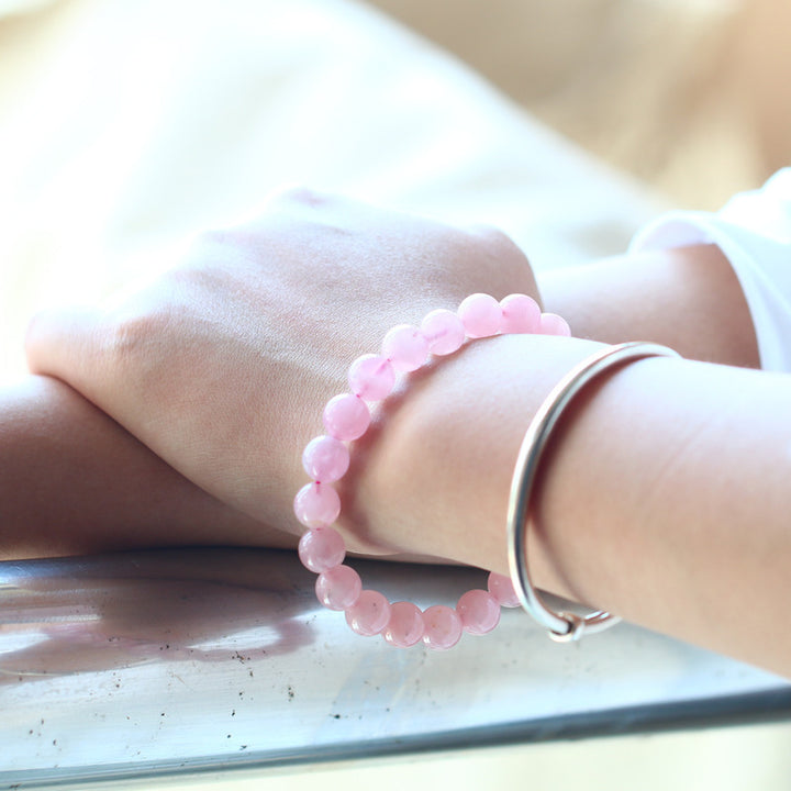 Rosenquarz Liebes Armband - Liebe Inspirieren & anziehen - Bracelet - TaoTempel