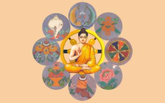 Die 8 Glückssymbole des tibetischen Buddhismus: Was sie bedeuten und wie man sie als Glücksbringer einsetzt