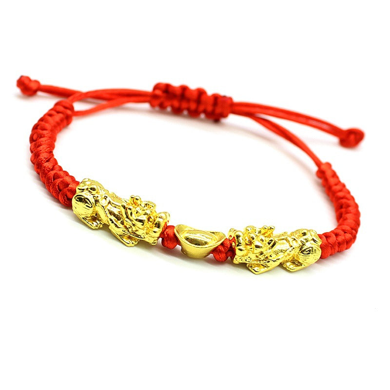 🎁 Doppelter Pixiu Barren & rotes Glücksarmband - GRATIS - - TaoTempel