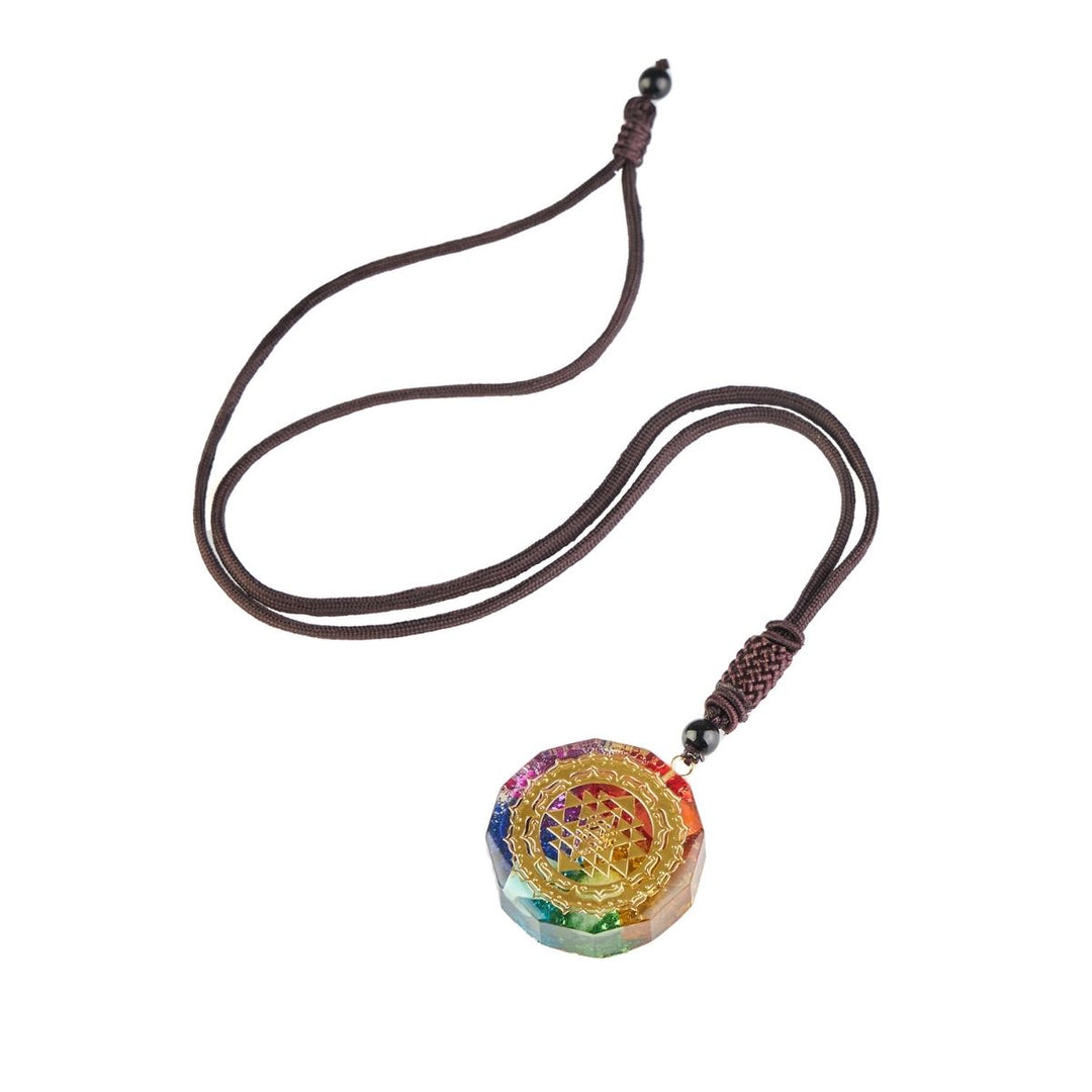 7 Chakra Orgonit Anhänger Halskette - Schutz & Balance - Necklace - TaoTempel
