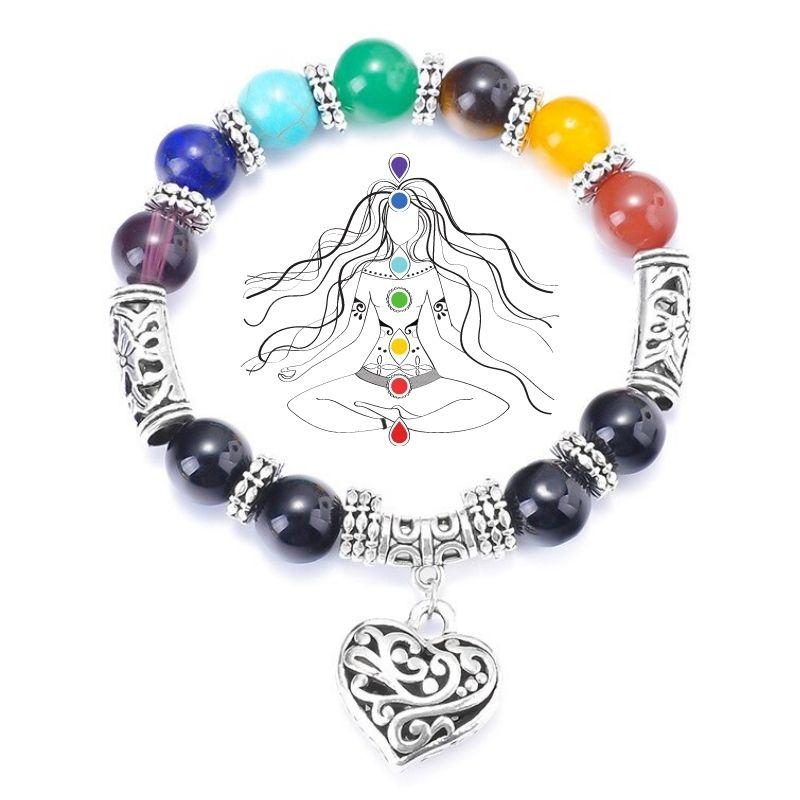 🎁 Reiki Armband mit Herz Anhänger - Heilung von Chakra Energien - GRATIS - - TaoTempel
