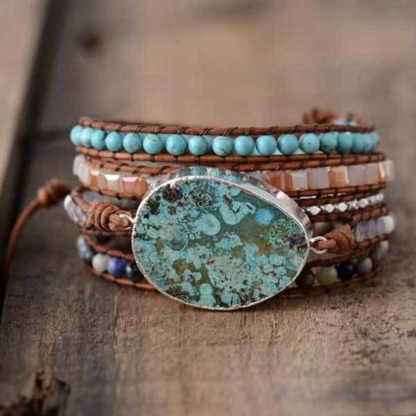 🎁 Beruhigender Freund Jaspis Boho Armband - GRATIS - - TaoTempel