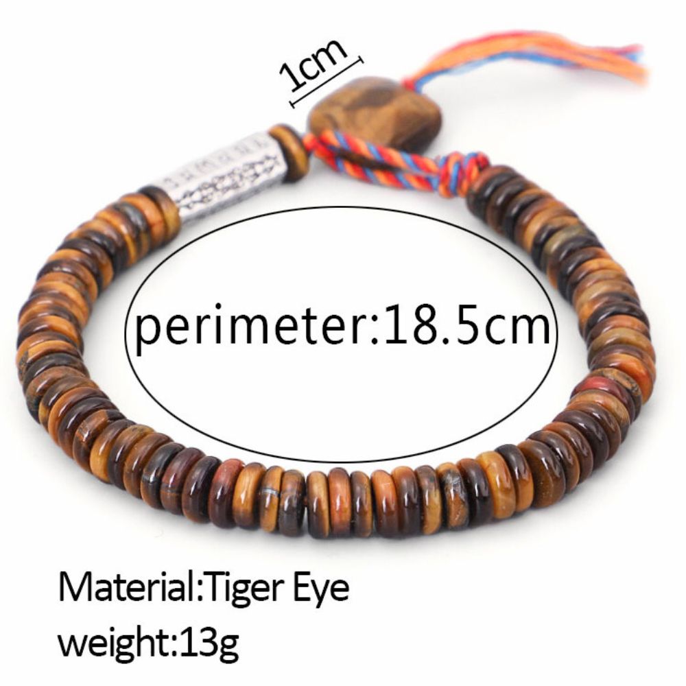 Tigerauge Tibet Mantra-Armband – für Schutz & spirituelles Wachstum - Bracelet - TaoTempel