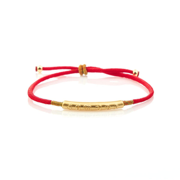 Rotes Tibet Armband Buddhistisch - kräftiger Glücksbringer - Bracelet - TaoTempel