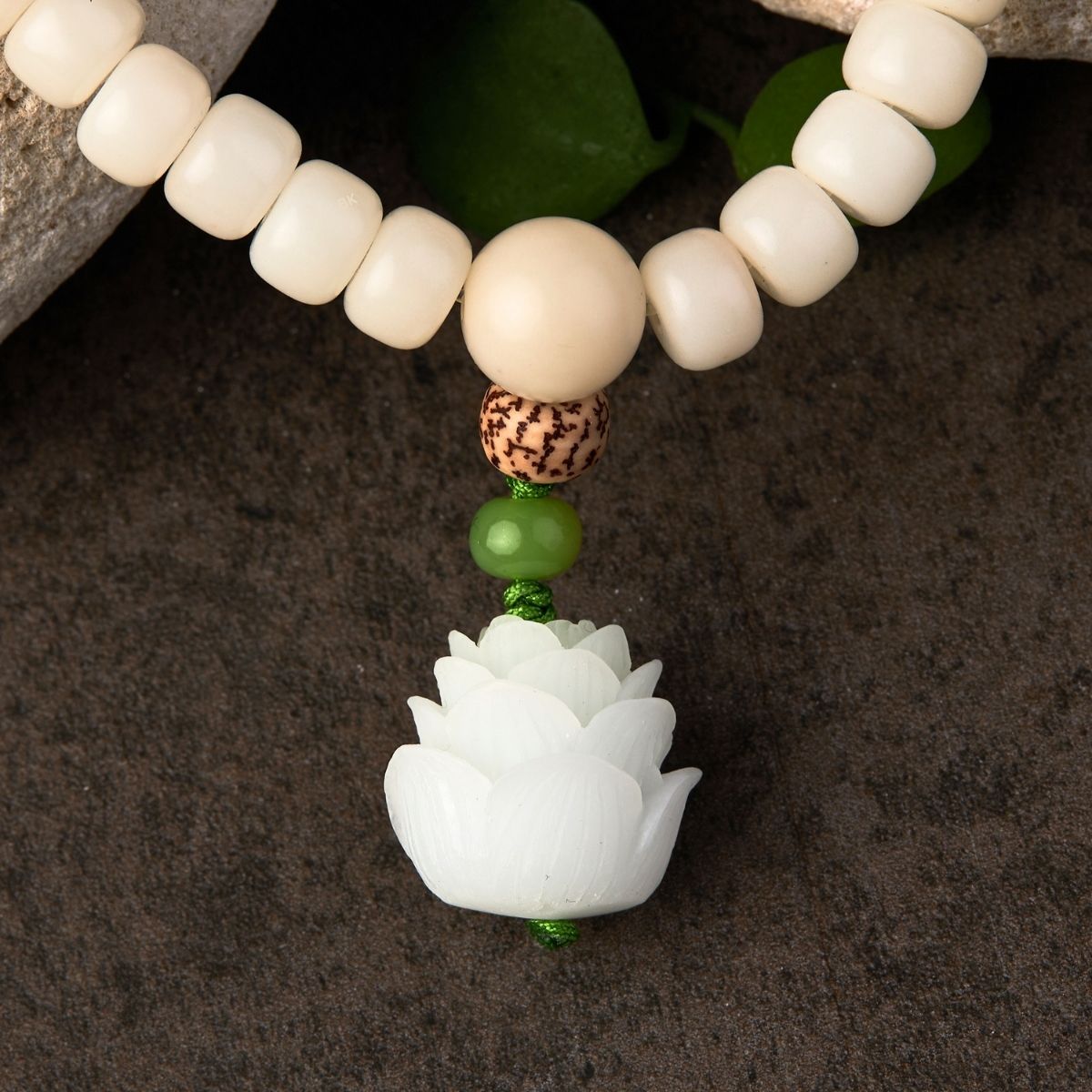 100 Stück Weiße Jade Bodhi Perlen – 8x10 Mm, Mit Loch, Für Schmuckherstellung & Bastelprojekte