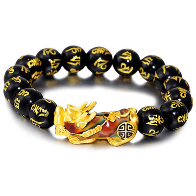 Farbverändernder Pixiu Obsidian Armand - Für Wohlstand - Bracelet - TaoTempel