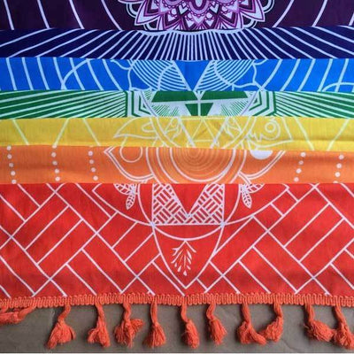 7 Chakra Wandteppich & Meditations Matte - Tapestry - TaoTempel