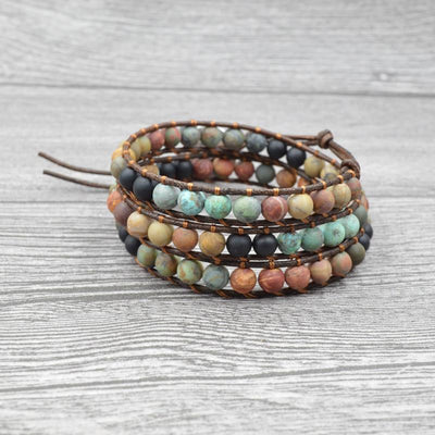 Ausgeglichenes Leben Achat Boho Armband - Bracelet - TaoTempel