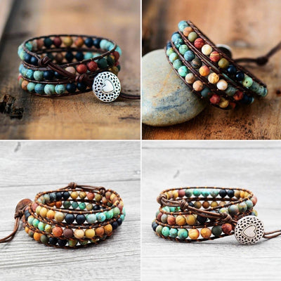 Ausgeglichenes Leben Achat Boho Armband - Bracelet - TaoTempel