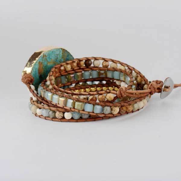 Beruhigender Freund Jaspis Boho Armband - Bracelet - TaoTempel