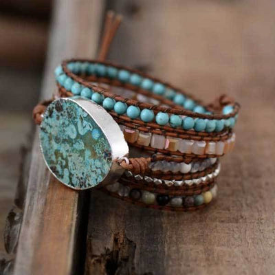 Beruhigender Freund Jaspis Boho Armband - Bracelet - TaoTempel