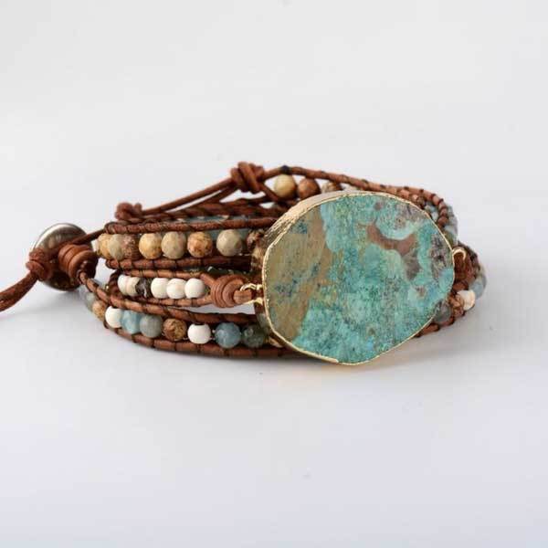 Beruhigender Freund Jaspis Boho Armband - Bracelet - TaoTempel