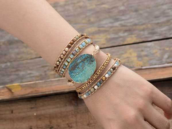 Beruhigender Freund Jaspis Boho Armband - Bracelet - TaoTempel