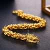Doppelköpfiges Goldenes Drachen Armband - Bracelet - TaoTempel