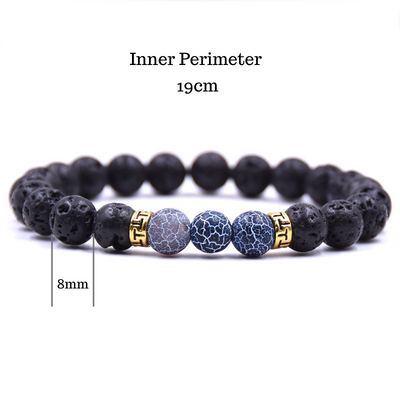 Erdendes Lavastein Armband Aromatherapie - Bracelet - TaoTempel