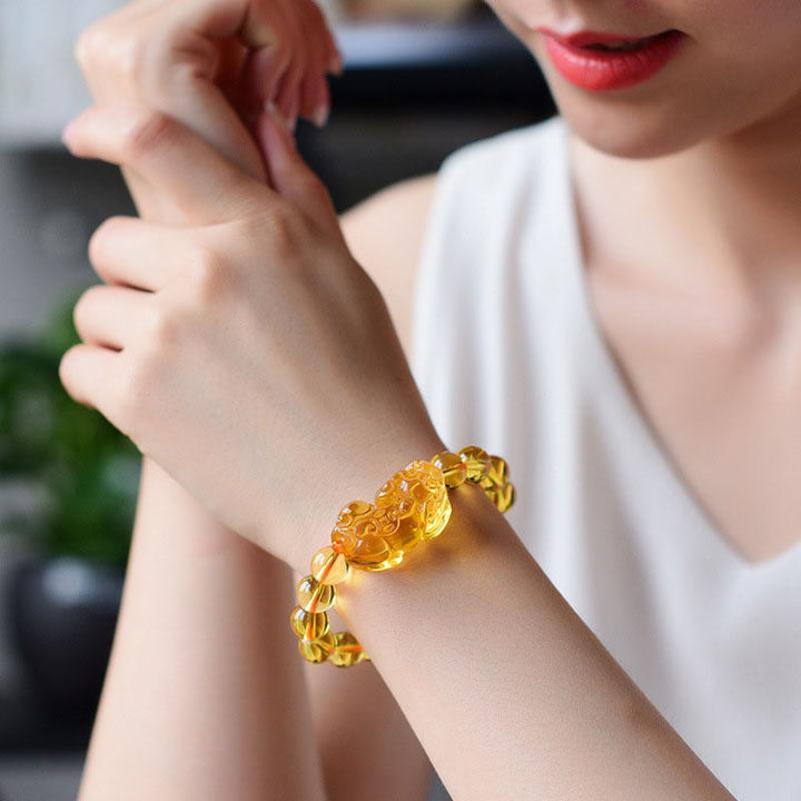 Feng Shui Pixiu Citrin Armband - Wohlstand Anziehen - Bracelet - TaoTempel