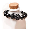 Obsidian Perlen Armband mit Pixiu - Schutz des Wohlstands - Bracelet - TaoTempel
