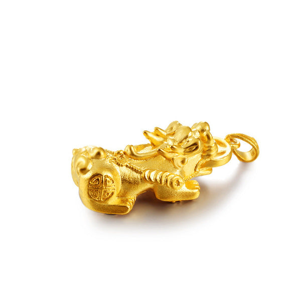 Goldene Pixiu Halskette Pixiu Anhänger - Necklace - TaoTempel