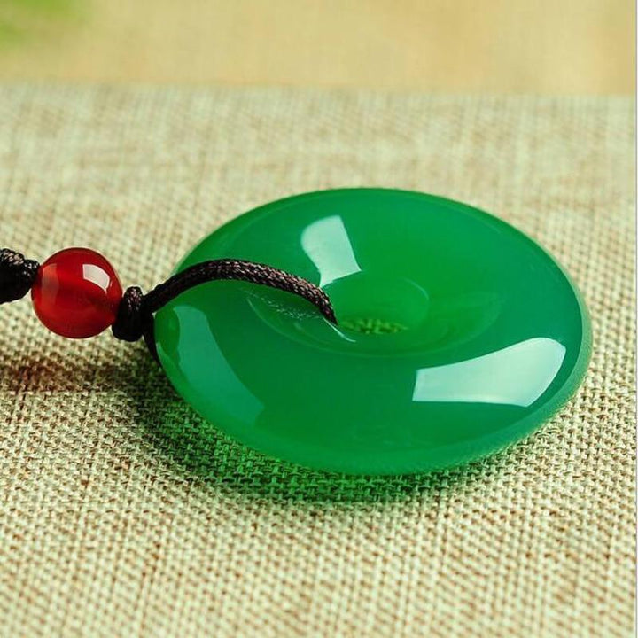 Grüne Jade Halskette - Für Positivität & Harmonie - Necklace - TaoTempel