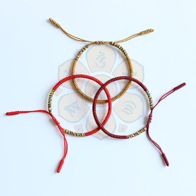 Tibet Knotenarmband handgemacht - Für Sicherheit & Kraft - Bracelet - TaoTempel