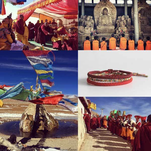 Tibetisches Buddhistisches Knoten Glücksarmband - Bracelet - TaoTempel