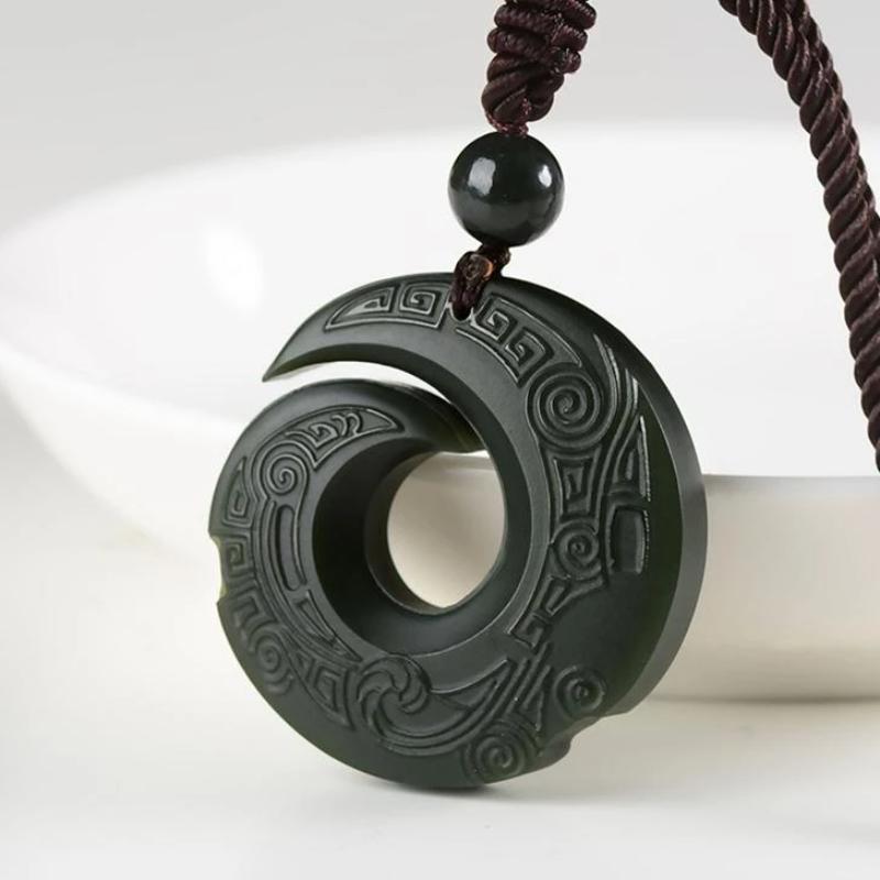Hetian Jade Anhänger - Manifestierende Halskette - Necklace - TaoTempel