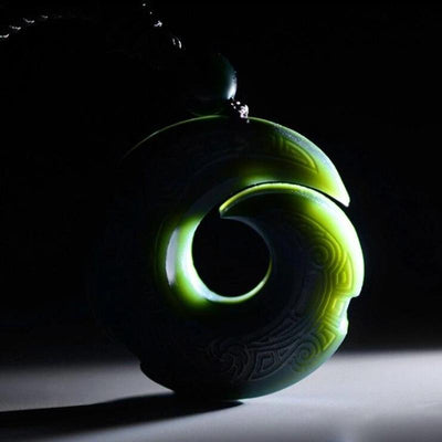 Hetian Jade Anhänger - Manifestierende Halskette - Necklace - TaoTempel