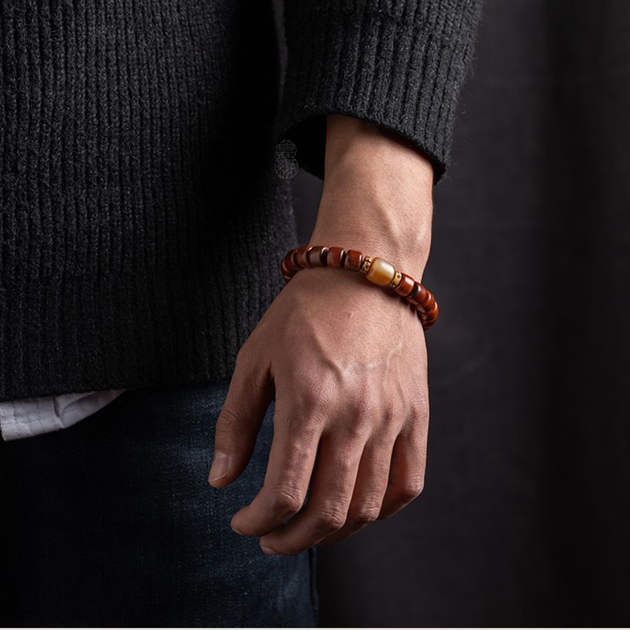 Tibetisches Yak Knochen Schutz Armband - Bracelet - TaoTempel