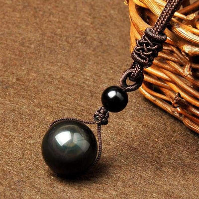 Regenbogen Obsidian Halskette - Auge der Wahrheit - Necklace - TaoTempel
