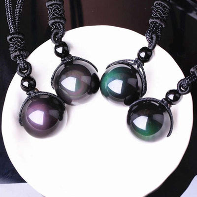 Regenbogen Obsidian Halskette - Auge der Wahrheit - Necklace - TaoTempel