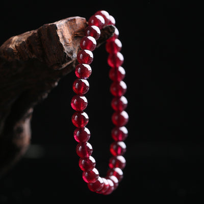 Armband aus rotem Granatstein - Entfache Deine Liebe neu - Bracelet - TaoTempel